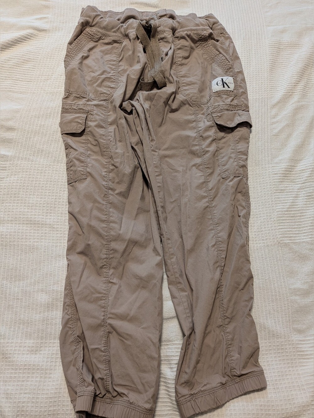 Calvin Klein Jeans Taupe Cargo Jogger Pants